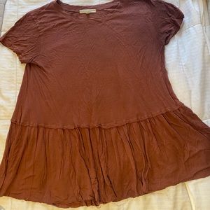 Urban Outfitters Peplum Tee- Rust